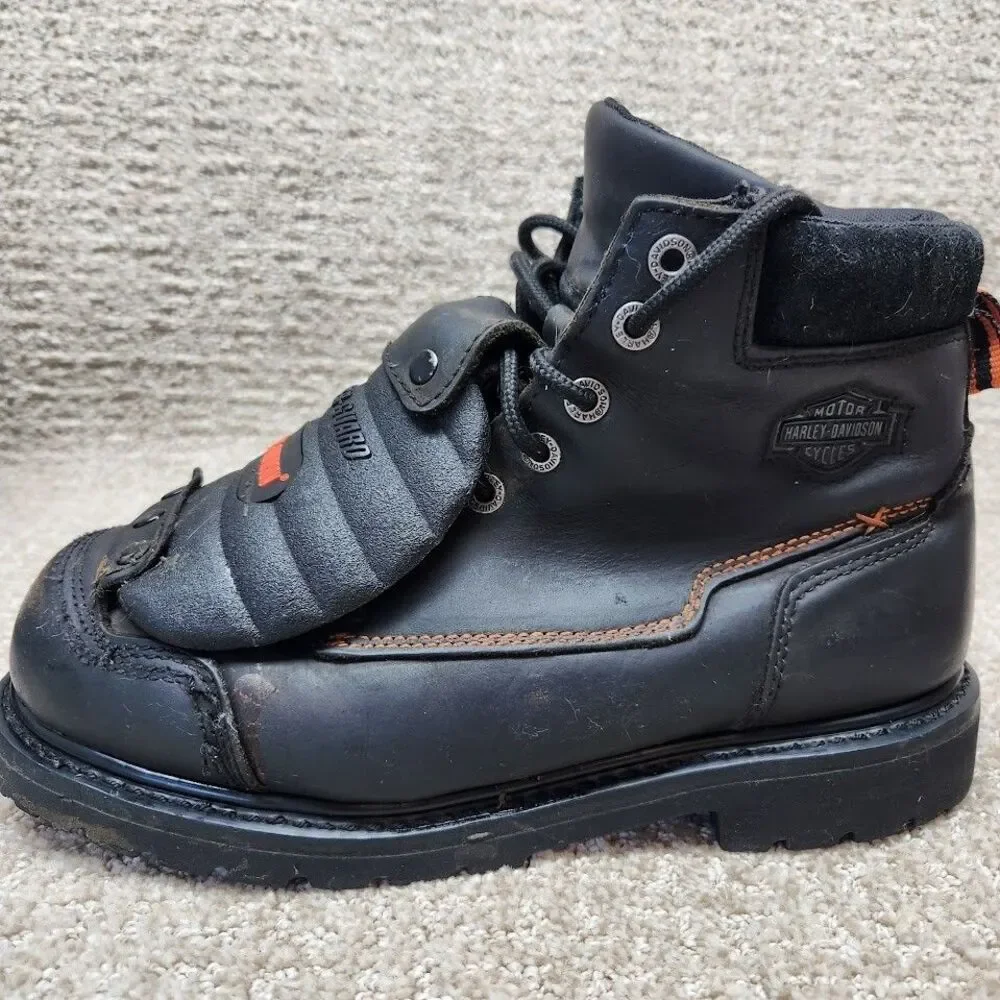 Harley Davidson Super Guard Steel Toe Boots Mens Size 8.5 Durable Waterproof
